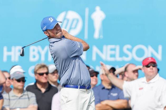 May 17, 2013: Matt Kuchar tees off on 17 during the second round of the HP Byron Nelson Championship played at the TPC Four Seasons Resort in Irving, TX. GOLF: MAY 17 PGA Golf Herren - HP Byron Nelson Championship - Second Round Icon1305176872 EDITORIAL USE ONLY