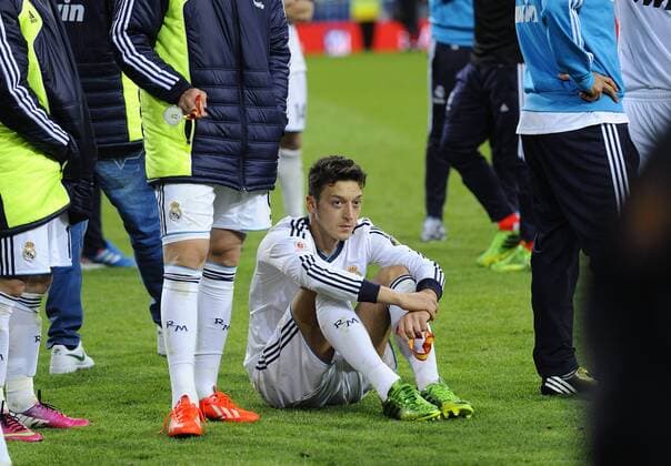 May 17, 2013 - Madrid, Spain - The forward of real Madrid, Mesut Özil, after Atletico de Madrid beats Real Madrid 2 - 1. Soccer 2013 - Real Madrid vs Atletico de Madrid, Kings Cup Final.  - ZUMAm11