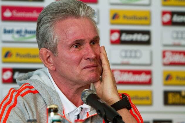 18-05-2013, Fussball, Saison 2012-2013, 1. Bundesliga, 34. Spieltag, Borussia Mönchengladbach - FC Bayern München 3-4, Trainer Jupp Heynckes (Bayern München) in der Pressekonferenz nach dem Spiel.