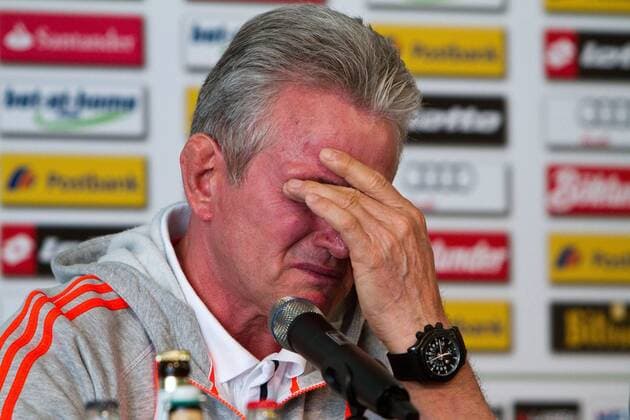 18-05-2013, Fussball, Saison 2012-2013, 1. Bundesliga, 34. Spieltag, Borussia Mönchengladbach - FC Bayern München 3-4, Trainer Jupp Heynckes (Bayern München) in der Pressekonferenz nach dem Spiel.