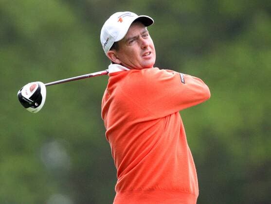 21.05.2013 Wentworth, England. Paul Lawrie during practice ahead of the BMW PGA Golf Herren Championships. xKieranxGalvinx  ActionPlus15611
