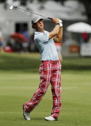 May 23, 2013 - Fort Worth, TX, USA - Graham DeLaet watches his fairway shot on the 17th hole in the opening round of the Crowne Plaza Invitational at Colonial, Thursday May 23, 2013, in Fort Worth, Texas. Colonial First Round - ZUMAm67