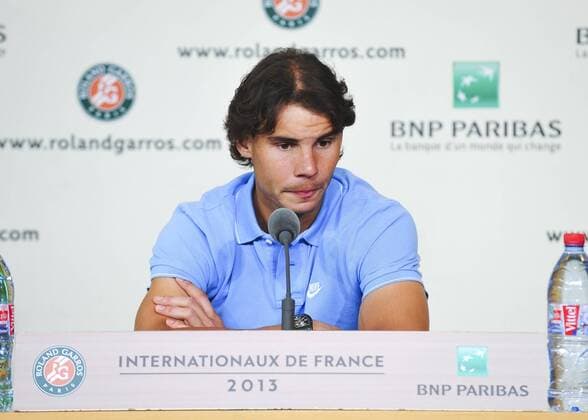 Rafael Nadal (Esp) - TENNIS: Pressekonferenz - French Open 2013 - Roland Garros - 24 05 2013 JBAutissier Panoramic 