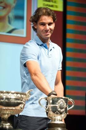 (130524) -- PARIS, May 24, 2013 (Xinhua) -- Rafael Nadal of Spain draws for the 2013 French Open tennis tournament at Roland Garros in Paris, France, on May 24, 2013. (Xinhua Bai Xue) (jyc) (SP)FRANCE-PARIS-TENNIS-2013 FRENCH OPEN-DRAW CEREMONY 