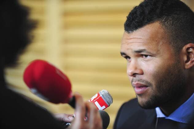 Jo Wilfried Tsonga (FRA) TENNIS : Roland Garros 2013 - Conference de presse - 24 05 2013 JBAutissier Panoramic 