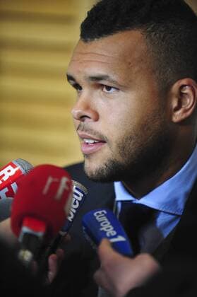 Jo Wilfried Tsonga (FRA) TENNIS : Roland Garros 2013 - Conference de presse - 24 05 2013 JBAutissier Panoramic 
