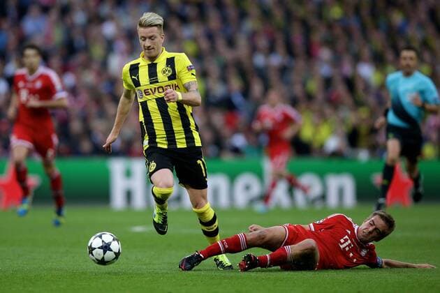 DUell Marco REUS (Borussia Dortmund - BVB - 11) - Philipp LAHM (FC Bayern München - 21) EP_GST