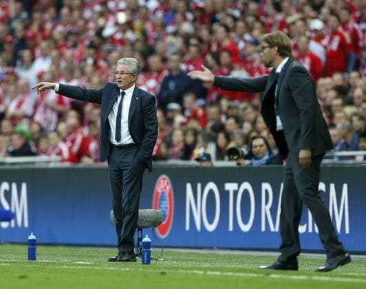 Munich s Jupp Heynckes in action - Borussia Dortmund vs Bayern Munich - UEFA Champions League Final - Wembley Stadium - London - England -25 05 2013 - EDITORIAL USE ONLY. No use with unauthorised audio, video, data, fixture lists, club league logos or live services. Online in-match use limited to 120 images, no video emulation. No use in betting, games or single club league player publications.