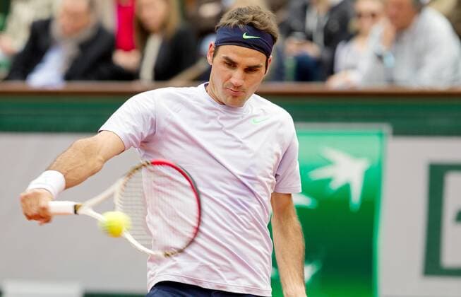 TENNIS - ATP, French Open 2013 PARIS,FRANKREICH,26.MAI.13 - TENNIS - ATP Tennis Herren World Tour, Grand Slam, Roland Garros, French Open. Bild zeigt Roger Federer (SUI). 