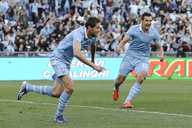 Rom 26 05 2013 - finale Coppa Italia AS Roma vs. Lazio Roma: Senad Lulic, Miroslav Klose 