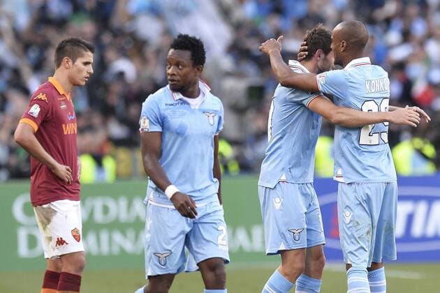 Senad Lulic Lazio 0-1.Goal celebration .Roma 26 05 2013 - Finale Coppa Italia, Lazio Roma vs. AS Roma Lazio. andreaxstaccioli