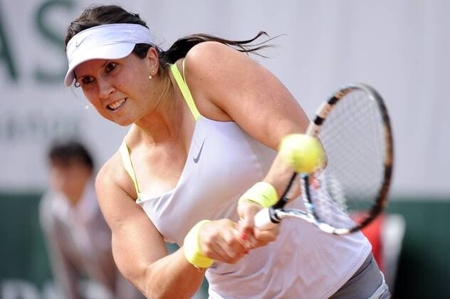 26.05.2013 Paris, France. Sofia Arvidsson of Sweden in action during the match in the first round of the French Open from Roland Garros. xDavidxEmmx  ActionPlus18908