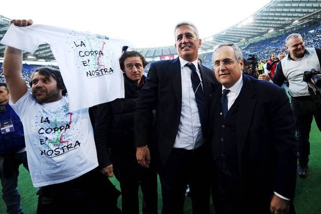Vladimir Petkovic e Claudio Lotito Roma 26 05 2013 - Finale Coppa Italia, Lazio Roma andreaxstaccioli
