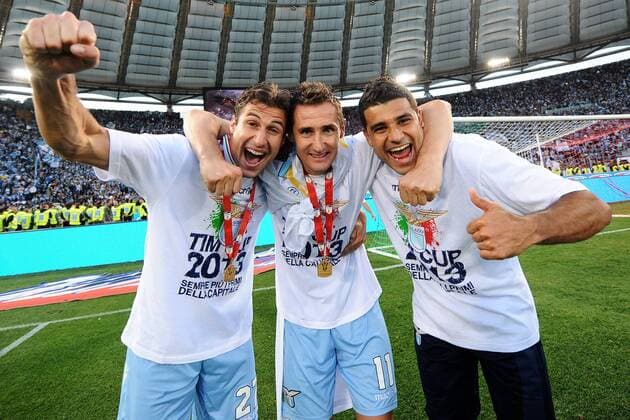 Lorik Cana, Miroslav Klose, Ederson Lazio Roma 26 05 2013 - Finale Coppa Italia, Lazio Roma andreaxstaccioli
