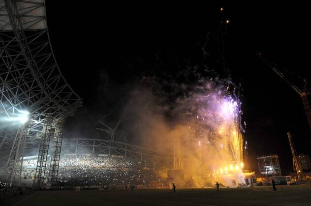 Fußball, Stadiongeschichte Olympique Marseille Feu d artifice FOOTBALL : Olympique Marseille, Stade Velodrome - Ligue 1 - 26 05 2013 FranckPennant 