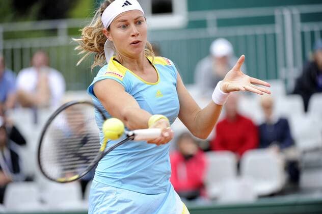 29.05.2013 Paris, France. Stefanie VÃ¶gele of Switzerland in action in the first round of the French Open from Roland Garros. xDavidxEmmx  ActionPlus19835