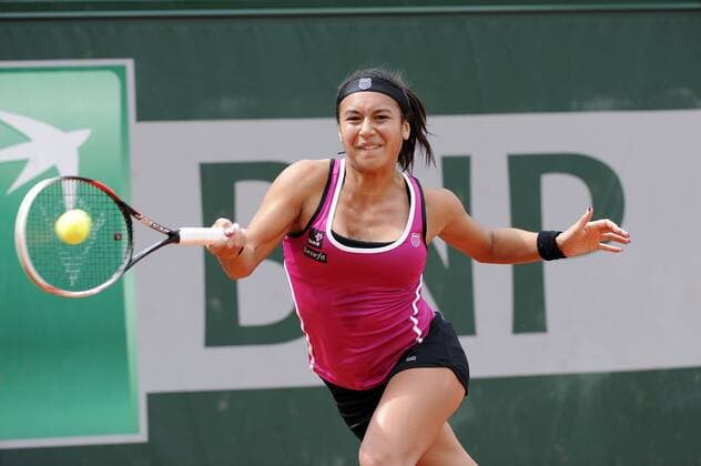 29.05.2013 Paris, France. Heather Watson of Great Britain in action in the first round of the French Open from Roland Garros. xDavidxEmmx  ActionPlus19836