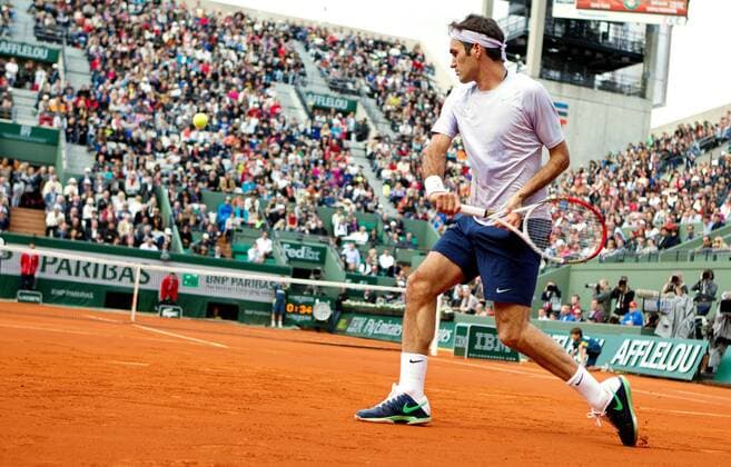 TENNIS - ATP, French Open 2013 PARIS,FRANKREICH,29.MAI.13 - TENNIS - ATP Tennis Herren World Tour, Grand Slam, Roland Garros, French Open. Bild zeigt Roger Federer (SUI). 