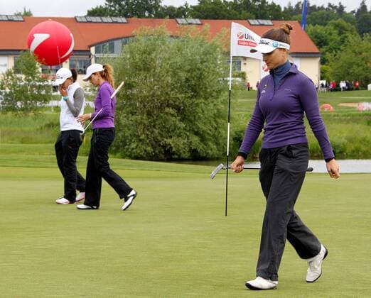 GOLF - Ladies German Open 2013 MARKT INDERSDORF,DEUTSCHLAND,30.MAI.13 - DIVERS, GOLF - Ladies European Tour, UniCredit Ladies German Open im GC Gut Haeusern. Bild zeigt Henni Zuel (ENG), Emma Cabrera-Bello (ESP) und Stefanie Michl (AUT). 