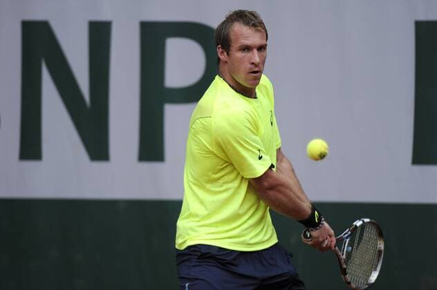 30.05.2013 Paris, France. Grega Zemlja of Slovakia in action during the match in the second round of the French Open from Roland Garros. xDavidxEmmx  ActionPlus19949