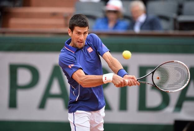Novak Djokovic (ser) TENNIS : Roland Garros 2013 - Internationaux de France - 30 05 2013 AnthonyBIBARD FEP Panoramic 