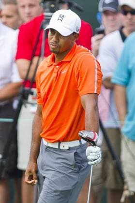 May 30, 2013: Tiger Woods reacts to his tee shot from the no.15 tee box during the first round of The Memorial Tournament at Muirfield Village Golf Club in Dublin, Ohio PGA Golf Herren 2013: The Memorial Tournament MAY 30 - ZUMAct5