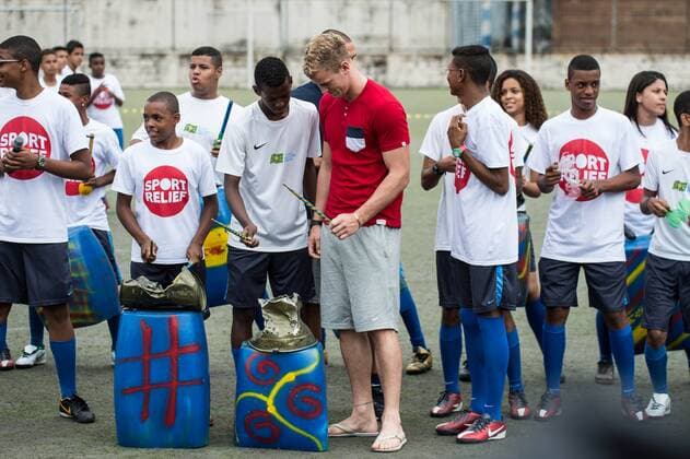 Joe Hart during visiting of Projeto Relief. Rio de Janeiro RJ, Brasil 31 05 2013. x(11)xCelsoxPupox xFotoarenax 