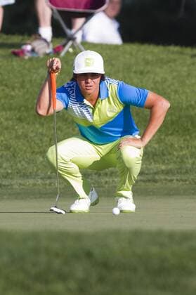 May 31, 2013: Rickie Fowler lines up a putt on the tenth green during the second round of The Memorial Tournament at Muirfield Village Golf Club in Dublin, Ohio PGA Golf Herren 2013: The Memorial Tournament MAY 31 - ZUMAct5