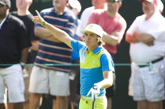 May 31, 2013: Rickie Fowler reacts to his tee shot on hole no.15 during the second round of The Memorial Tournament at Muirfield Village Golf Club in Dublin, Ohio PGA Golf Herren 2013: The Memorial Tournament MAY 31 - ZUMAct5