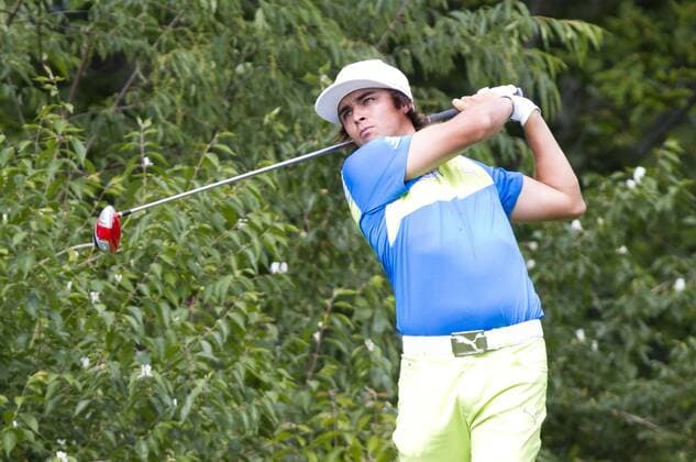May 31, 2013: Rickie Fowler tees off from the 18th hole during the second round of The Memorial Tournament at Muirfield Village Golf Club in Dublin, Ohio PGA Golf Herren 2013: The Memorial Tournament MAY 31 - ZUMAct5
