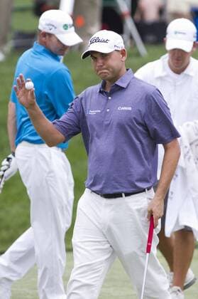 May 31, 2013: Bill Haas finished with a -5 under par and stands at -9 under par for the tournament after completing his second round of The Memorial Tournament at Muirfield Village Golf Club in Dublin, Ohio PGA Golf Herren 2013: The Memorial Tournament MAY 31 - ZUMAct5