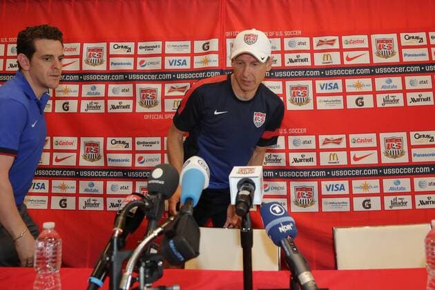 Trainer Jürgen Klinsmann (USA) - Pressekonferenz von US-Soccer, Washington