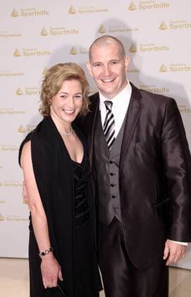 Claudia Pechstein mit ihrem Partner Matthias Große bei der Verleihung Goldene Sportpyramide am 31.05.2013 in Berlin Goldene Sportpyramide 2013, Berlin 