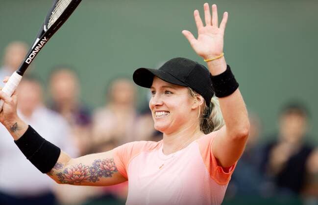 TENNIS - WTA, French Open 2013 PARIS,FRANKREICH,01.JUN.13 - TENNIS - WTA Tennis Damen Tour, Grand Slam, Roland Garros, French Open. Bild zeigt den Jubel von Bethanie Mattek-Sands (USA). Keyword: Tattoo. 