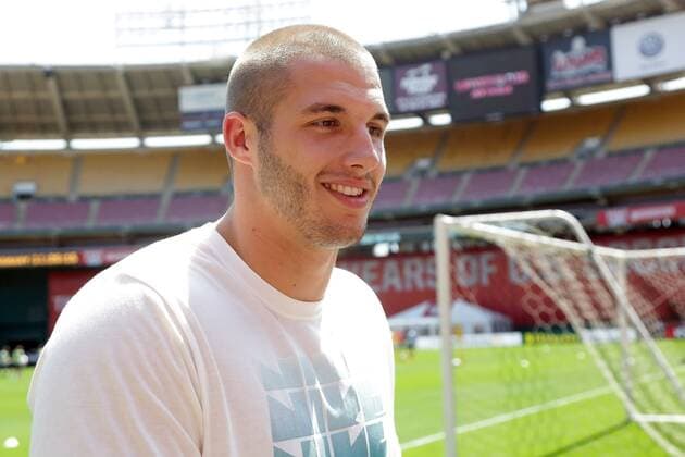NFL Star Björn Werner (Berlin, jetzt Indianapolis Colts) - Training der Nationalmannschaft in Washington, RFK Stadium