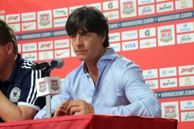 Bundestrainer Joachim Löw - Pressekonferenz in Washington, RFK Stadium