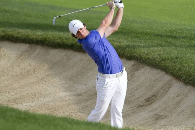 01 June 2013: Rory Mcilroy paying out of sand tapduring the second round of the Memorial Tournament held at Muirfield Village G.C. in Dublin, Ohio. GOLF JUN 01 PGA Golf Herren - the Memorial Tournament - Second Round Icon130601012 EDITORIAL USE ONLY