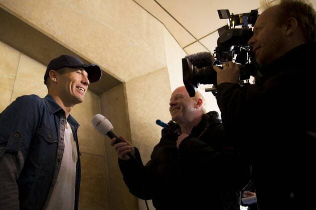 Arjen Robben of Holland during the arrival of the Dutch National team on June 3, 2013 at Grand Hote Huis ter Duin at Noordwijk, The Netherlands. Arrival Dutch team Friendly 2012 2013 xVIxLaurensxLindhoutxIVx 1591001