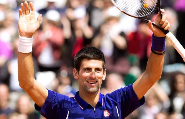 TENNIS - ATP, French Open 2013 PARIS,FRANKREICH,03.JUN.13 - TENNIS - ATP Tennis Herren World Tour, Grand Slam, Roland Garros, French Open. Bild zeigt den Jubel von Novak Djokovic (SRB). 