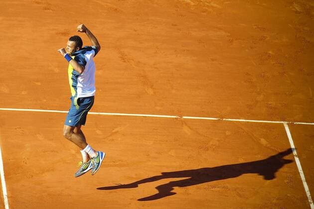 Jo Wilfried Tsonga (fra) TENNIS : Internationaux Roland Garros 2013 - 04 06 2013 JBAutissier Panoramic 