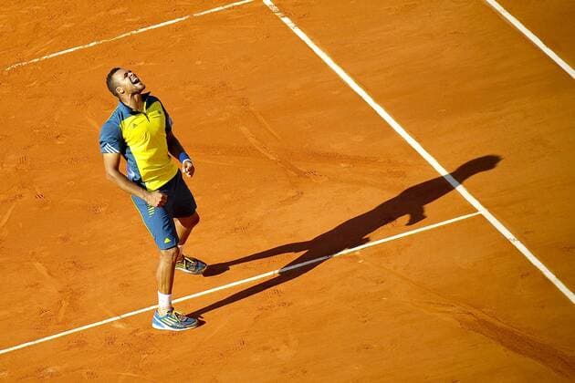Jo Wilfried Tsonga (fra) TENNIS : Internationaux Roland Garros 2013 - 04 06 2013 JBAutissier Panoramic 