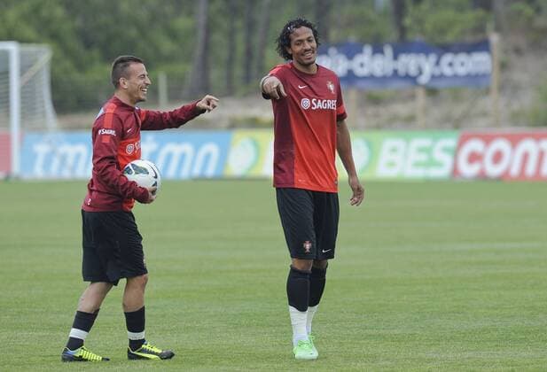 June 5, 2013 - Bidos, Portugal - Obidos: The Selecao de Portugal Football trained this morning before the game against Russia for the 2013 World Cup qualifying in Praia Del Rey in Obidos. Bruno Alves, Joao Pereira Portugal team training in Obidos  - ZUMA tr