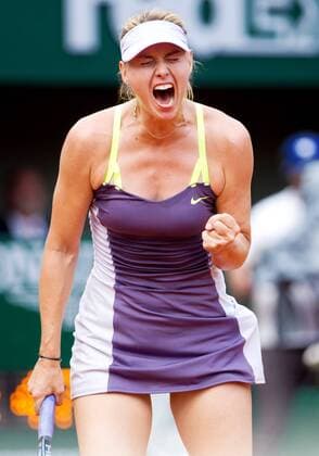 TENNIS - WTA, French Open 2013 PARIS,FRANKREICH,06.JUN.13 - TENNIS - WTA Tennis Damen Tour, Grand Slam, Roland Garros, French Open. Bild zeigt den Jubel von Maria Sharapova (RUS). 