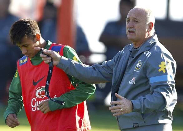 Coach Felipe Scolari (Felipao) , Neymar - - Training Nationalmannschaft BRA - PORTO ALEGRE RS, Brasil 07 06 2013. x(134)xRodolfoxBuhrerx xLaxImagemx  (17003)