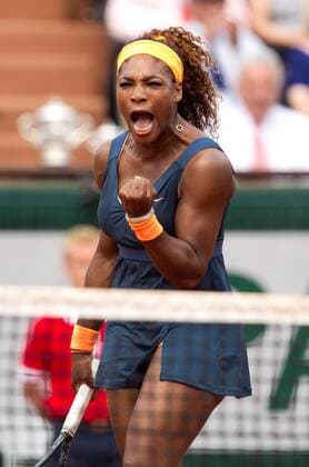 TENNIS - WTA, French Open 2013 PARIS,FRANKREICH,08.JUN.13 - TENNIS - WTA Tennis Damen Tour, Grand Slam, Roland Garros, French Open. Finale. Bild zeigt den Jubel von Serena Williams (USA). 
