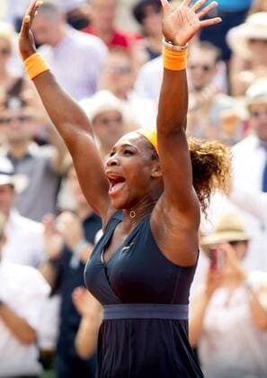 TENNIS - WTA, French Open 2013 PARIS,FRANKREICH,08.JUN.13 - TENNIS - WTA Tennis Damen Tour, Grand Slam, Roland Garros, French Open, Finale. Bild zeigt den Jubel von Serena Williams (USA). 