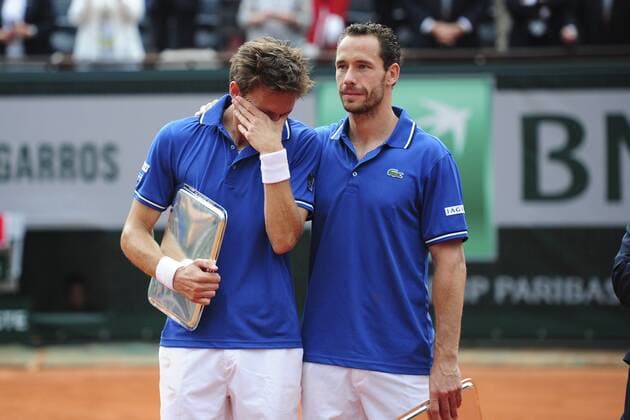 Michael Llodra (Fra) Nicolas Mahut (Fra) - - deception TENNIS : Internationaux de France de Roland Garros 2013 - 08 06 2013 JBAutissier 