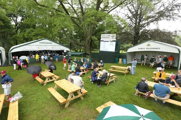 June 10 2013: A concession area near the 14th green during monday s practice round at the 2013 U.S. Open hosted by Merion Golf Club in Ardmore, PA. GOLF: JUN 10 PGA Golf Herren - U.S. Open - Monday Practice Round Icon131811 EDITORIAL USE ONLY
