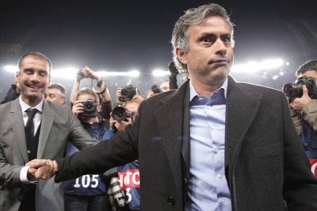 Champions League match between FC Barcelona and Inter Mailand, in the pict Pep Guardiola and Jose Mourinho. xQUIQUExGARCIAx 