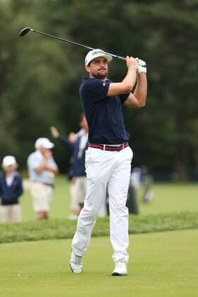 June 13 2013: Keegan Bradley tees off on 14 during the first round at the 2013 U.S. Open hosted by Merion Golf Club in Ardmore, PA. GOLF: JUN 13 PGA Golf Herren - U.S. Open - First Round Icon1306130091 EDITORIAL USE ONLY